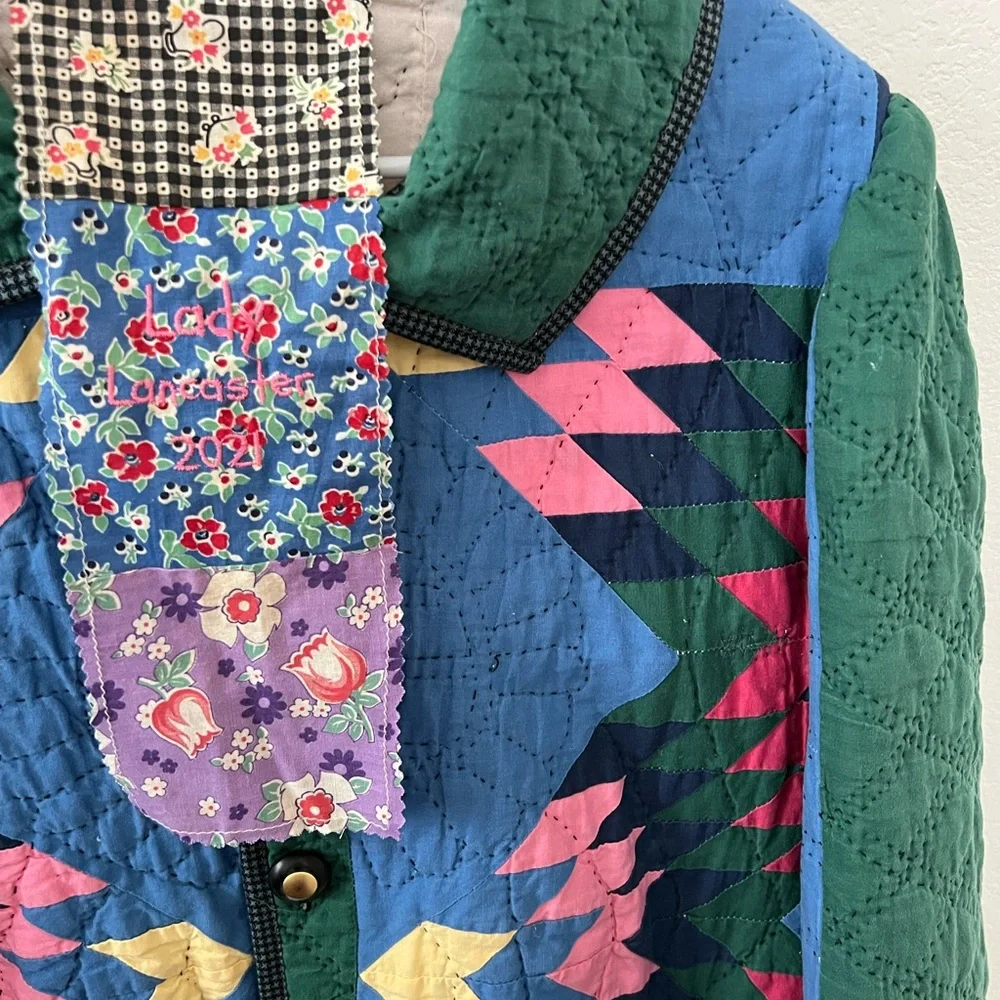 Colorful Quilted Women's Jacket - Picture 4 of 4